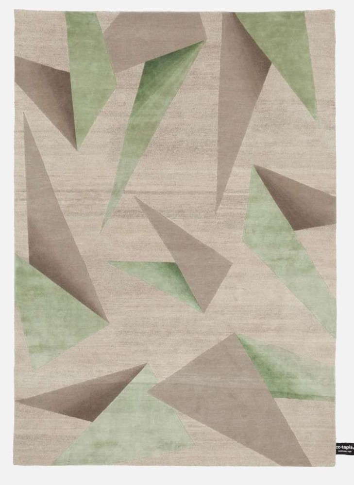 Dipped Origami Rug - Sage