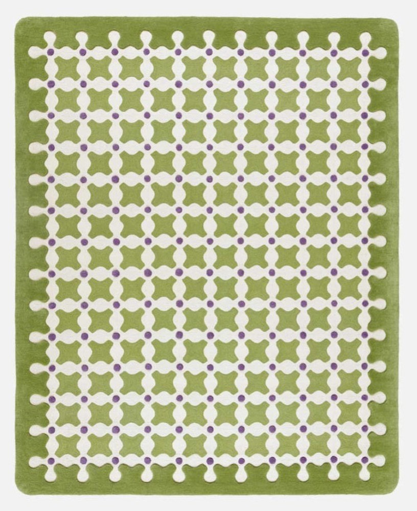 Criss Cross Rug - Green