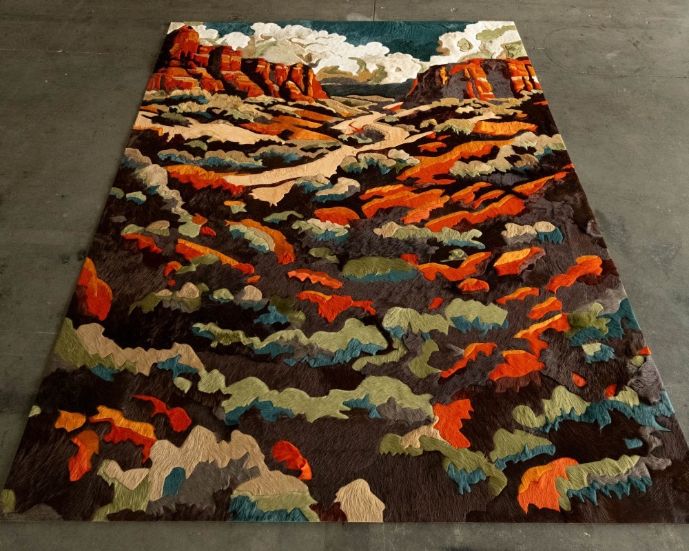 Cowhide carpet