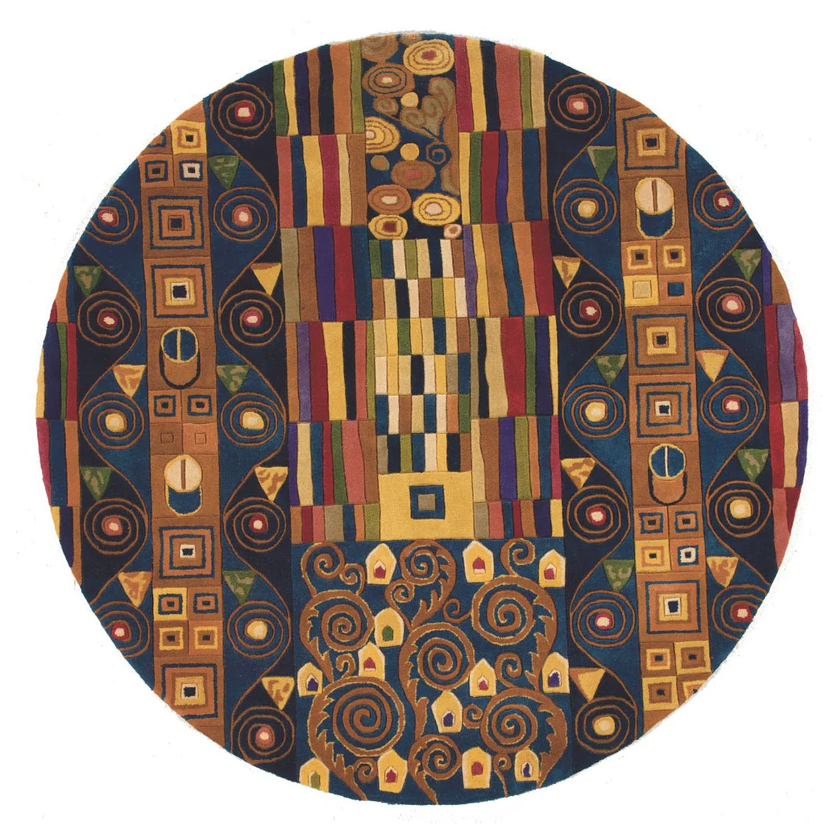 Designer round rug