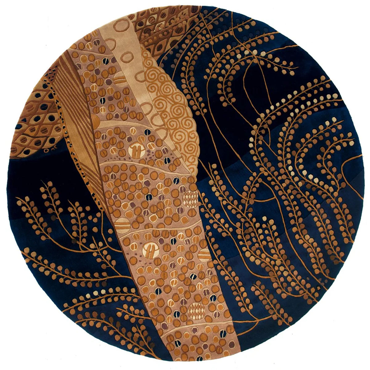Designer round rug