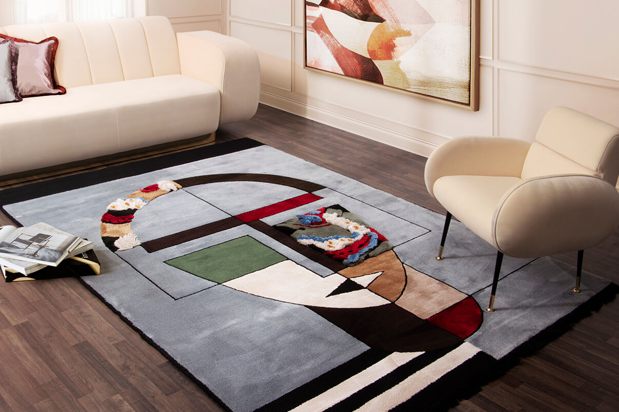 Designer round rug 