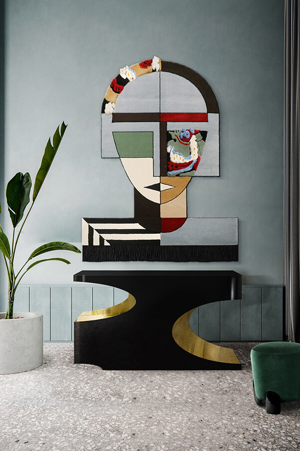 Designer round rug 