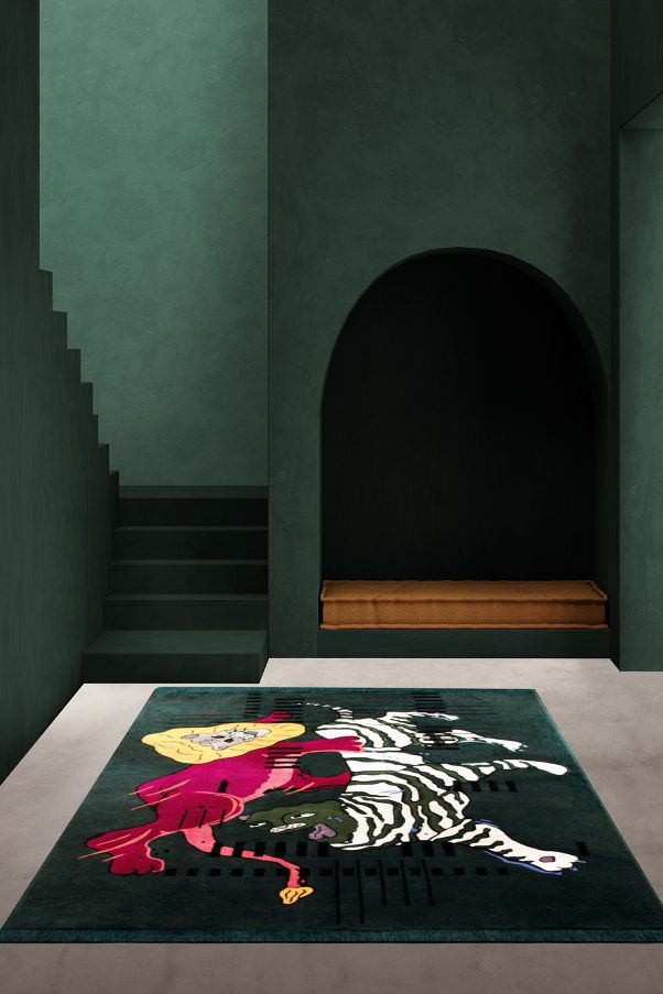 Designer round rug 