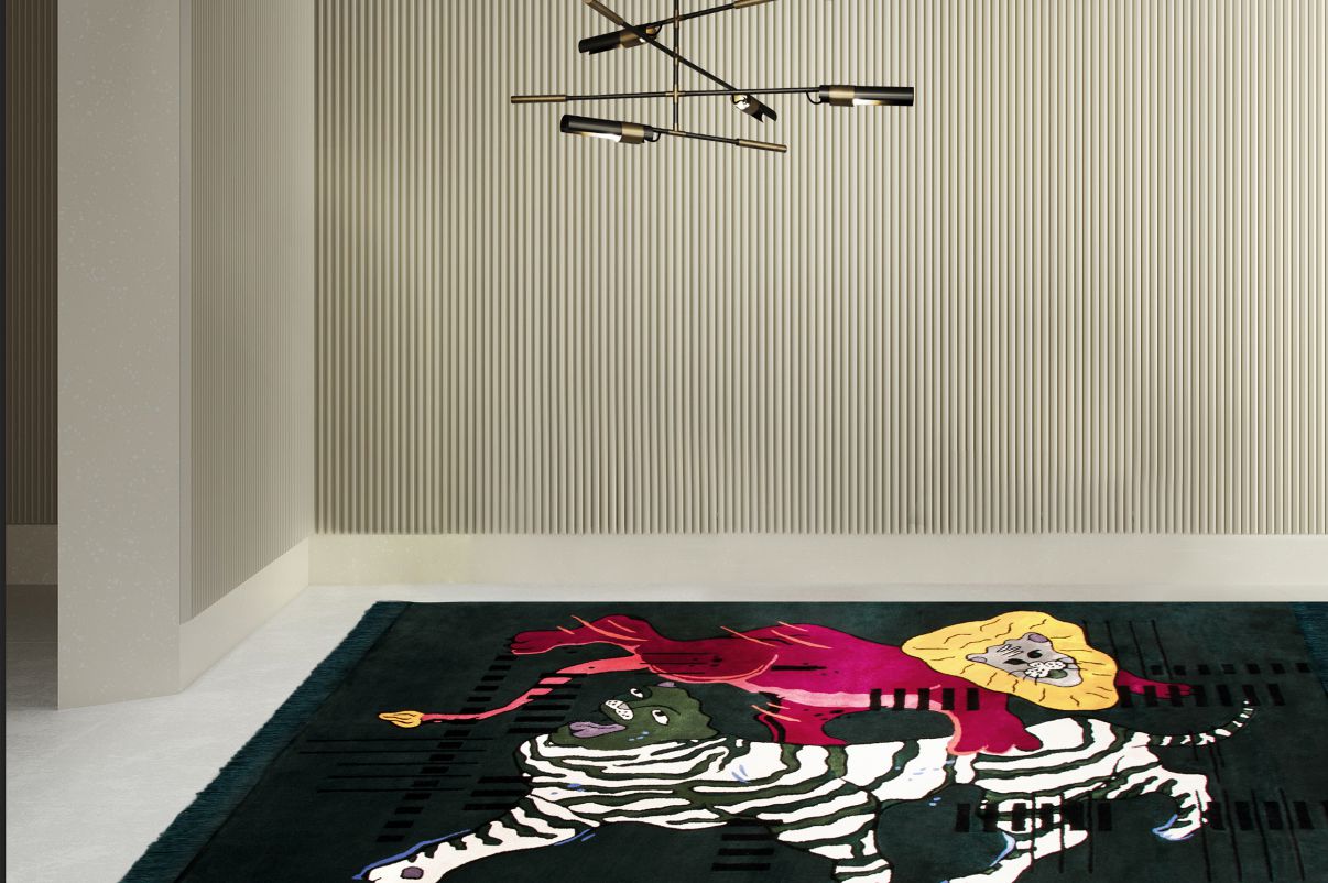 Designer round rug 
